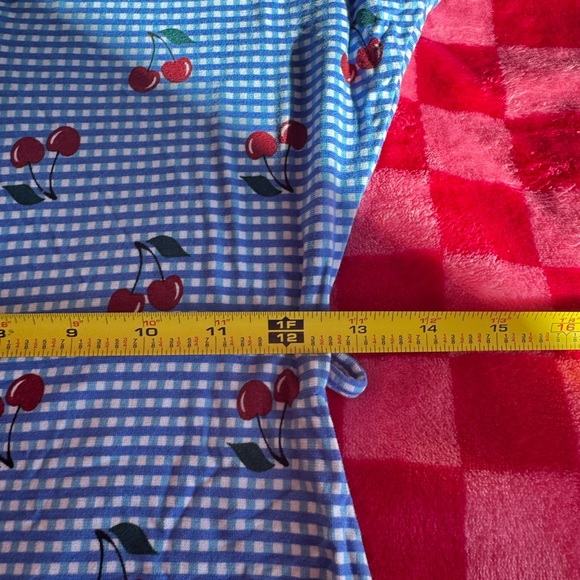 Blue & White Retro Style Dress with Cherry Print - Picture 13 of 13